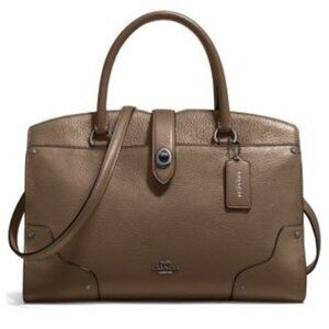 Euc Coach Mercer Brown Leather Satchel Bag Purse